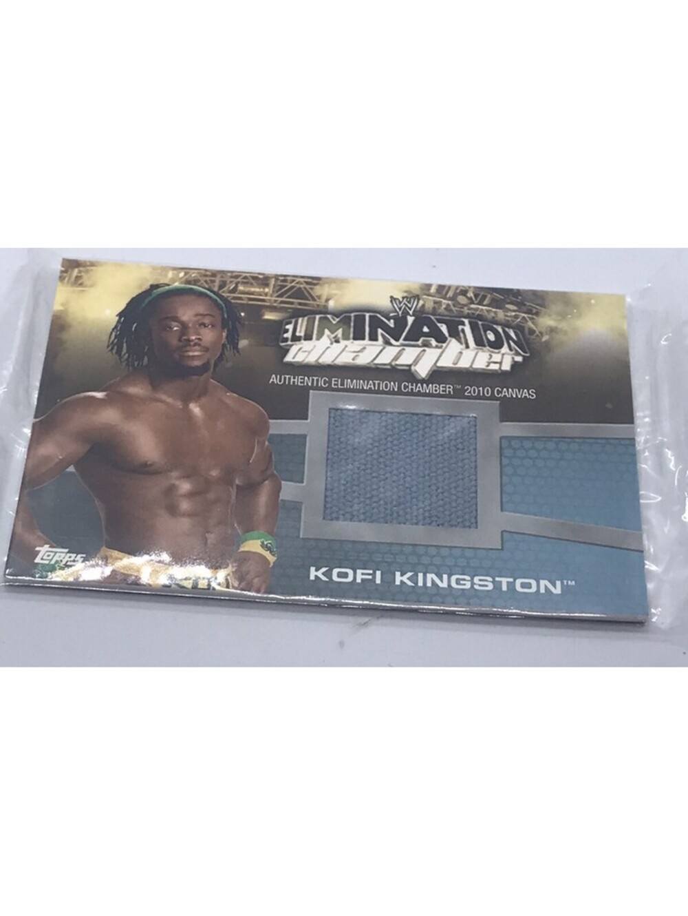 WWE Kofi Kingston EC-6 Elimination Chamber 2010 Topps Sealed Mat Relic Card
